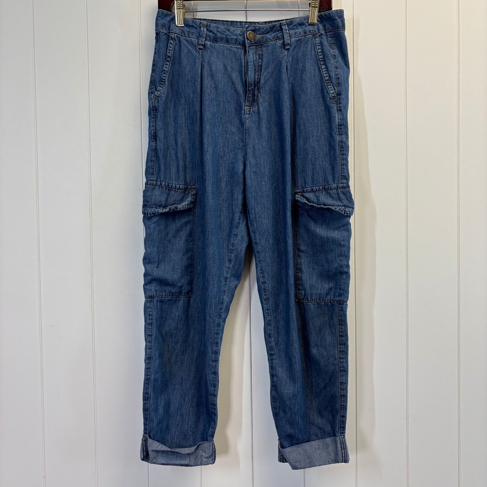 Pool Jeans Women Y2K Streetwear Denim Cargo Pants Size 40 (M) Boho Lightweight